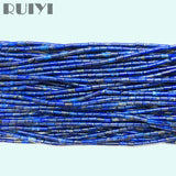 Ruiyi Natural Lapis Lazuli Tube 2x4mm Beads