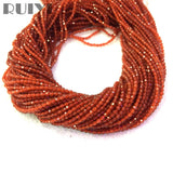 Ruiyi Orange Carnelian Micro Faceted Beads Small Spacer Stone