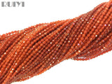 Ruiyi Orange Carnelian Micro Faceted Beads Small Spacer Stone