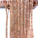 Peach Moonstone Heishi Round Beads 3x2mm 4x2mm Tube Seed Beads