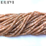 Peach Moonstone Heishi Round Beads 3x2mm 4x2mm Tube Seed Beads
