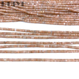 Peach Moonstone Heishi Round Beads 3x2mm 4x2mm Tube Seed Beads