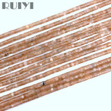 Peach Moonstone Heishi Round Beads 3x2mm 4x2mm Tube Seed Beads