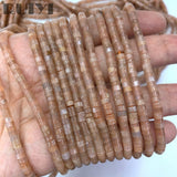Peach Moonstone Heishi Round Beads 3x2mm 4x2mm Tube Seed Beads