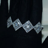 Rulalei Princess Cut Zircon Bangle for Women