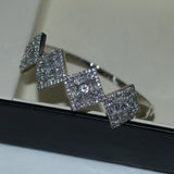 Rulalei Princess Cut Zircon Bangle for Women