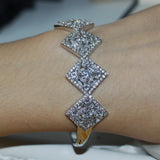 Rulalei Princess Cut Zircon Bangle for Women