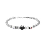 Summer Enamel Anchor Bracelet for Men Stainless Steel Beaded Jewelry