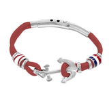 Stainless Steel Men Enamel Rope Bracelet Anchor Nylon String
