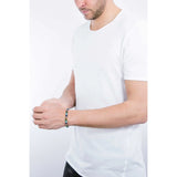 Men's Bracelet Natural Stone Beads 6mm with Stainless Steel, Adjustable Size
