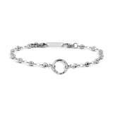 Men's Stainless Steel Bead Link Chain Bracelet