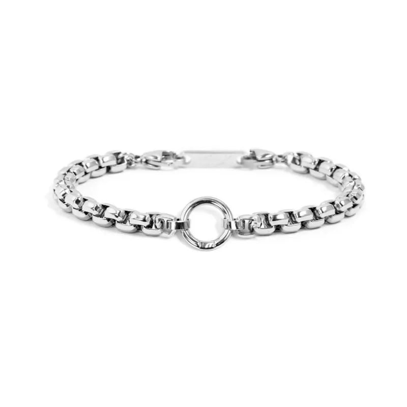 Men's Stainless Steel Box Link Bracelet