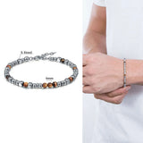 Men's Beaded Bracelet with Tiger Eye Stone
