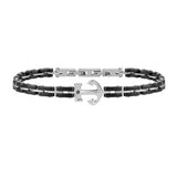 Men Ceramic Bracelet Stainless Steel Stone Anchor Bracelet Jewelry