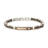 Men Women Stainless Steel Rose Plated Bracelet
