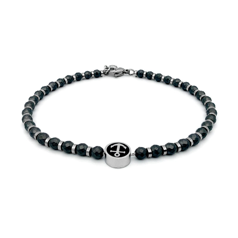 Men's Iron Ore Bracelet with Anchor Pendant