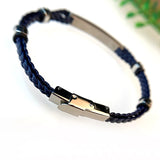 Men's Rope Chain Bracelet with Stainless Steel Wristband