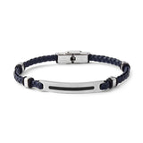 Men's Rope Chain Bracelet with Stainless Steel Wristband