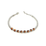 Men's Natural Stone Bracelet with Snake Chain