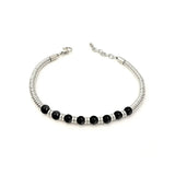 Men's Natural Stone Bracelet with Snake Chain