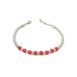 Men's Natural Stone Bracelet with Snake Chain