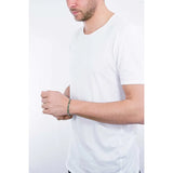 Men's Malachite Stone Bracelet with Stainless Steel Parts
