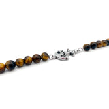 Men's Tigereye Stone Bracelet with Anchor Charm