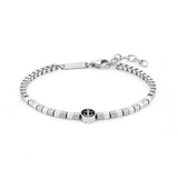 Men's Bracelet Stainless Steel Box Chain with Anchor Pattern Pendant