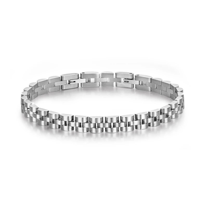 Men's Stainless Steel Link Chain Adjustable Size Bracelet