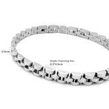 Men's Stainless Steel Link Chain Adjustable Size Bracelet