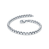 Stainless Steel Venetian Box Chain Bracelet 4mm