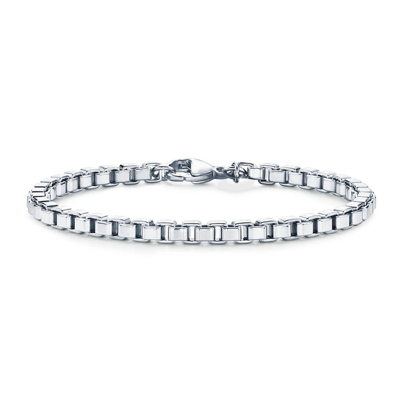 Stainless Steel Venetian Box Chain Bracelet 4mm