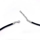 Men's Anchor Pendant Necklace Stainless Steel Nylon Rope Adjustable Size