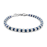 Men's Stainless Steel Bead Bracelet 3mm Adjustable Size