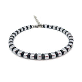 Men's Stainless Steel Bead Bracelet 3mm Adjustable Size