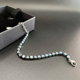 Men's Stainless Steel Bead Bracelet 3mm Adjustable Size