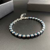 Men's Stainless Steel Bead Bracelet 3mm Adjustable Size