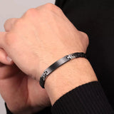 Men's Stainless Steel Zircon Adjustable Size Bracelet