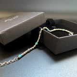 Men's Stainless Steel Bracelet with Turquoise Stone Bead