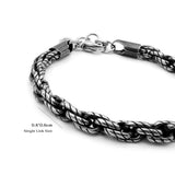 Mens Stainless Steel Cuban Bracelet Retro Punk Style