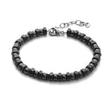 Vintage Stainless Steel Men Beaded Bracelet