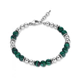 Stainless Steel Beaded Bracelet Men Women