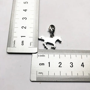 Running Horse Charm Pendant, 925 Sterling Silver Winter Jewelry