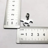 Running Horse Charm Pendant, 925 Sterling Silver Winter Jewelry