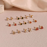 Hypoallergenic Stainless Steel Pearl Zircon Stud Earrings