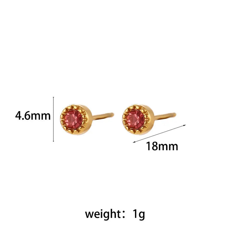 Hypoallergenic Stainless Steel Pearl Zircon Stud Earrings