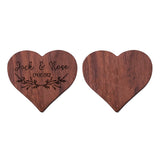 Rustic Walnut Wood Engagement Ring Box Heart Shape Proposal Wedding Ring Storage