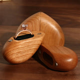 Rustic Walnut Wood Engagement Ring Box
