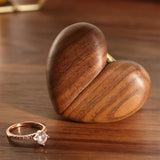 Rustic Walnut Wood Engagement Ring Box