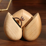 Rustic Walnut Wood Engagement Ring Box